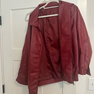 Red Bomber Jacket